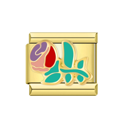 Coloured Rose Charm
