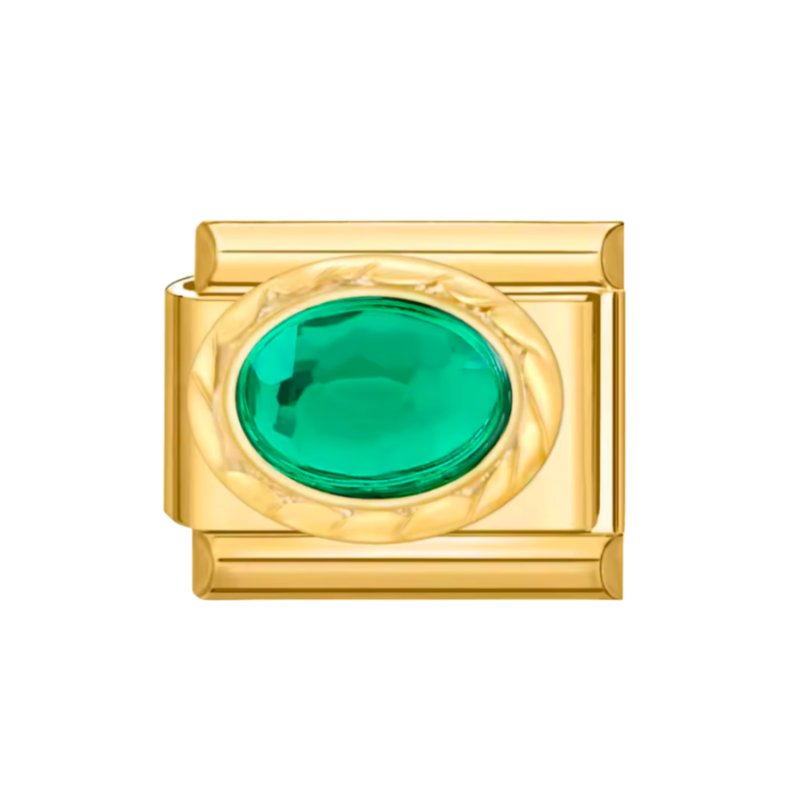 Green Stone Charm