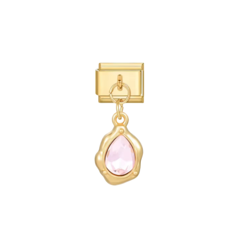 Dangling Pink Stone Charm