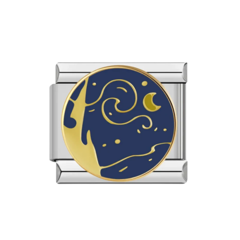 Round Starry Night Charm